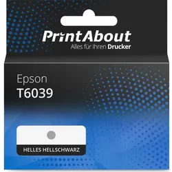 Druckerpatrone kompatibel mit Epson T6039 - Helles Hellschwarz - Hohe Kapazität