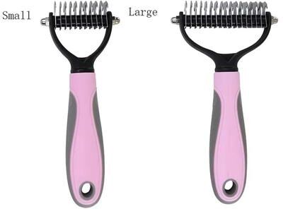 Uplift Essentials Professional Pet Deshedding And Knot Removal Brush pink l