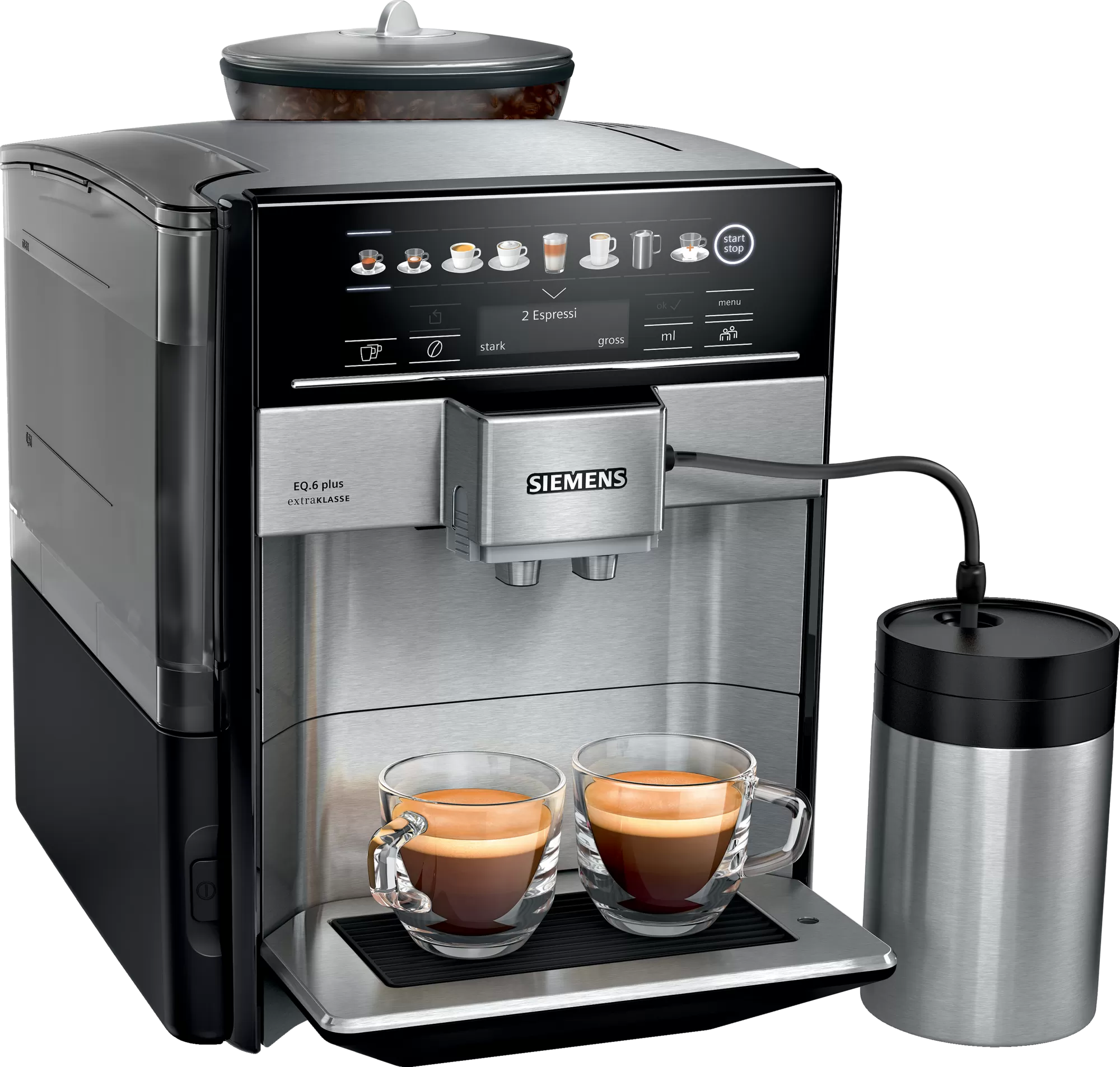 Siemens TE657F03DE EQ.6 plus extraKlasse Edelstahl Kaffeevollautoomat