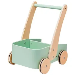 Playwood Grüner Holz-Schubwagen