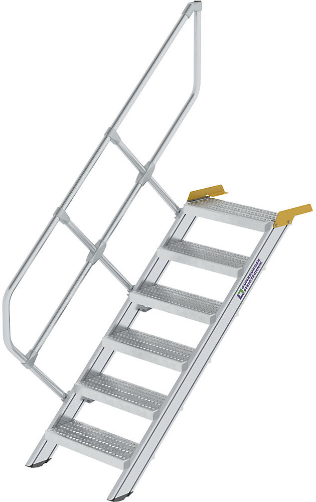 Industrietreppe, Stahl-Lochblechstufen, Stufenbreite 600 mm, 6 Stufen MUNK