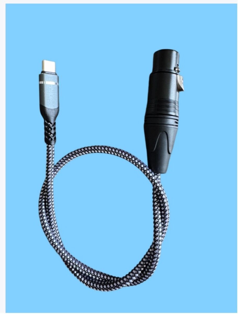 INF Abgeschirmtes XLR-Kabel (Männlich-zu-Weiblich) – geflochtene Angelschnur & Legierungsstecker, Schwarz, 2/5 m 5 m
