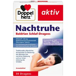DOPPELHERZ Nachtruhe Baldrian Schlaf-Dragees 30 St