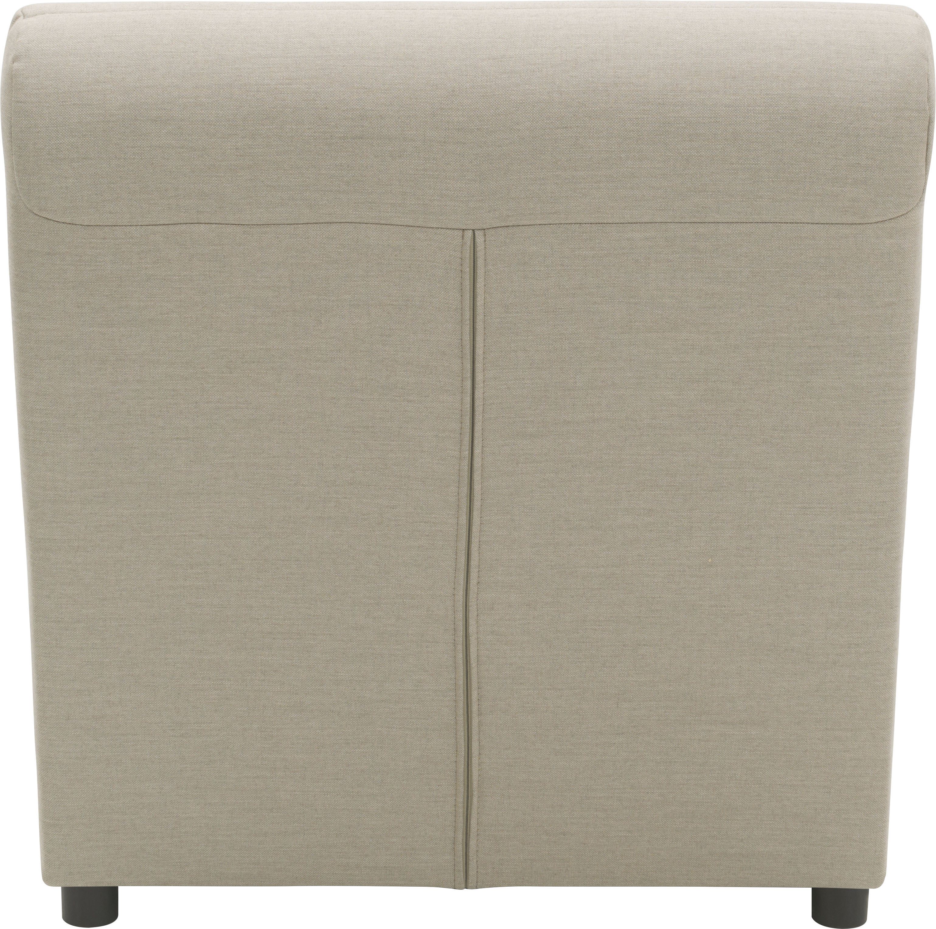 Sofaelement DOMO COLLECTION "Soleil, pflegeleichter und wetterfester Bezug", grau (taupe), B:73cm H:80cm T:102cm, 100% solution dyed Acryl, Polsterelemente, Sofaelement, Outdoor, besonderes Design und Formgebung, individuell erweiterbar taupe Flachgewebe 