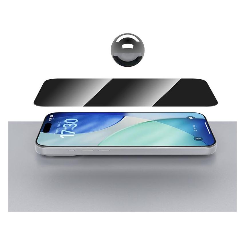 Devia Ultra Series Diamond Privacy Schutzglas für das iPhone 18 Pro - schwarzer Rahmen (1 Stk., Apple iPhone 18 Pro) (6942297143920)