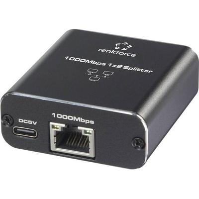 Renkforce RF-6739678 RF-GES-200 Netzwerk Switch RJ45 2 Port USB-Stromversorgung
