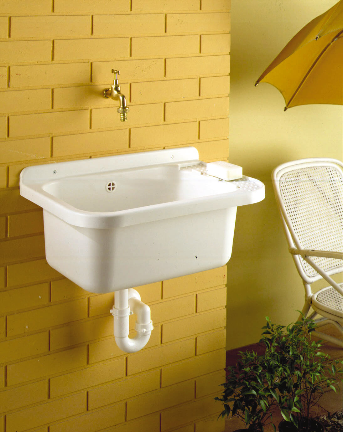 forlani Lavatoio 60x34x21cm in Polipropilene 17l Wash Bianco...