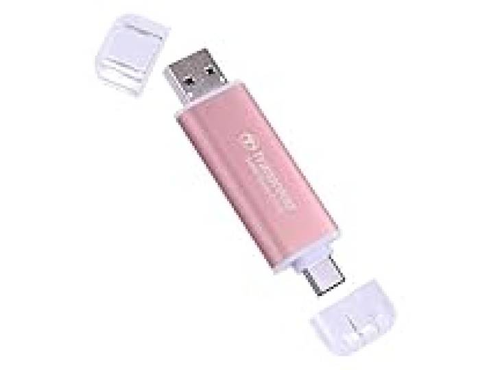Transcend 2To ESD310 Clé USB SSD Portable Double, 1050 Mo/s, USB-A+C