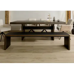 Bank Eiche 193x40x45 dunkelbraun lackiert BEAMS #85