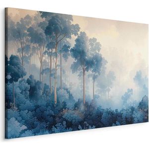 Artgeist Wandbild Blauer Wald, Leinwand, Querformat, 90 x 60 cm