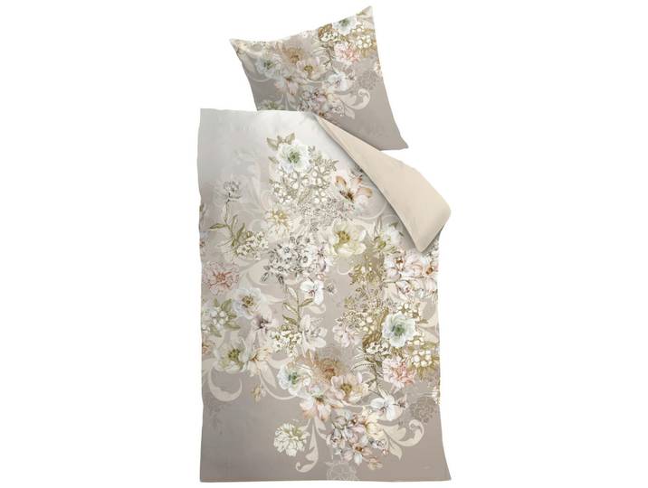 Novel Bettwäscheset, Naturfarben, Textil, 160x210 cm, Heimtextilien, Bettwäsche, Bettwäsche, Satin Bettwäsche