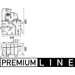 Ausgleichsbehälter Kühlmittel MAHLE CRT 225 000P