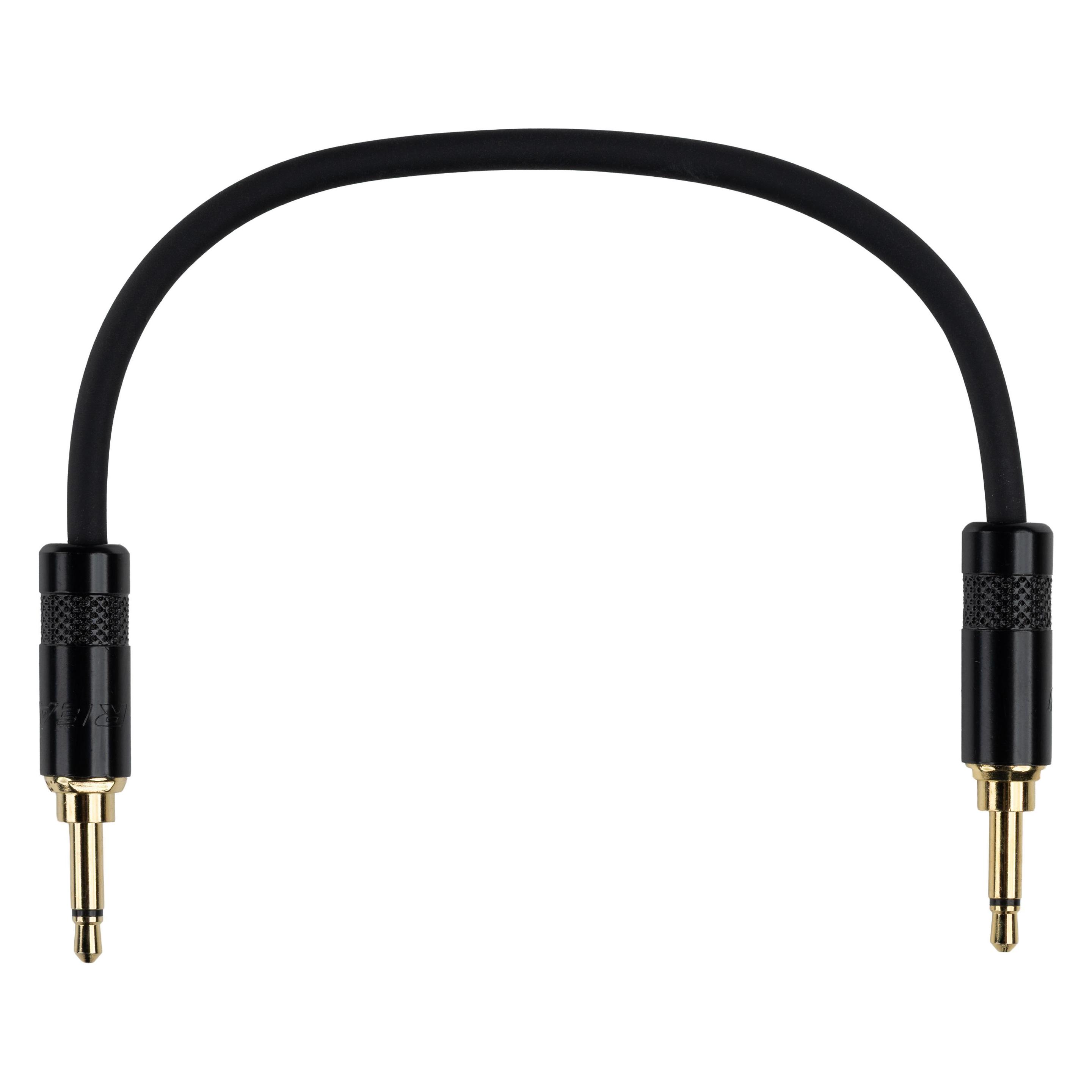 Fuj Tek 3.5mm Male to 3.5mm Male Patch Cable, 20 cm, Black (0.20 m, AUX Kabel) (3.5 TS male - 3.5 TS male , 20c m)