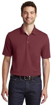 Port Authority K110 Dry Zone UV Micro-Mesh Polo Shirt in Burgundy size 5XL   Polyester