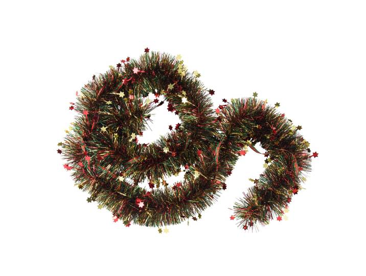 Grüne, rote und goldene Weihnachtsgirlande L10