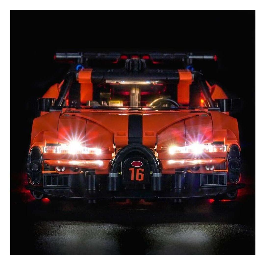 BrickBling LED Beleuchtungs-Set für LEGO 42222 Bugatti Chiron Pur Sport Hypercar inkl. Fernbedienung (GC1308)