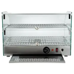 Buffalo Warmhaltevitrine 376x554x376mm Tischmodell mit 45Liter und Rundumglas