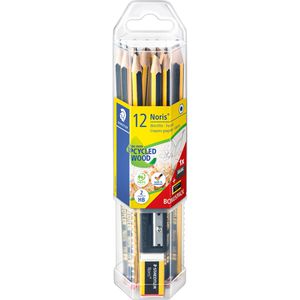 Staedtler Schreibset Noris 120, 14-teilig, Bleistift Härte HB, Radierer und Spitzer