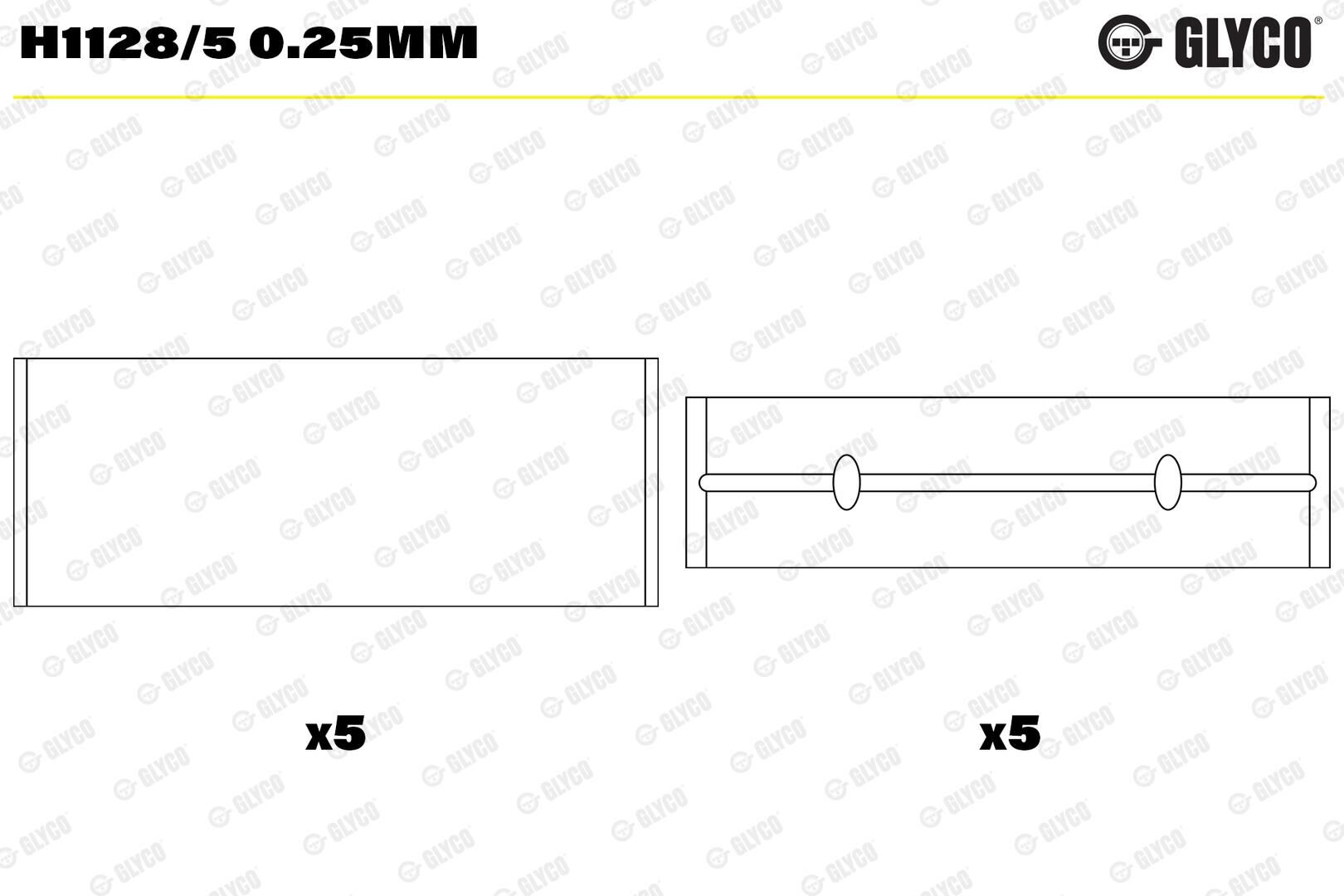 Glyco Kurbelwellenlager H11285025mm