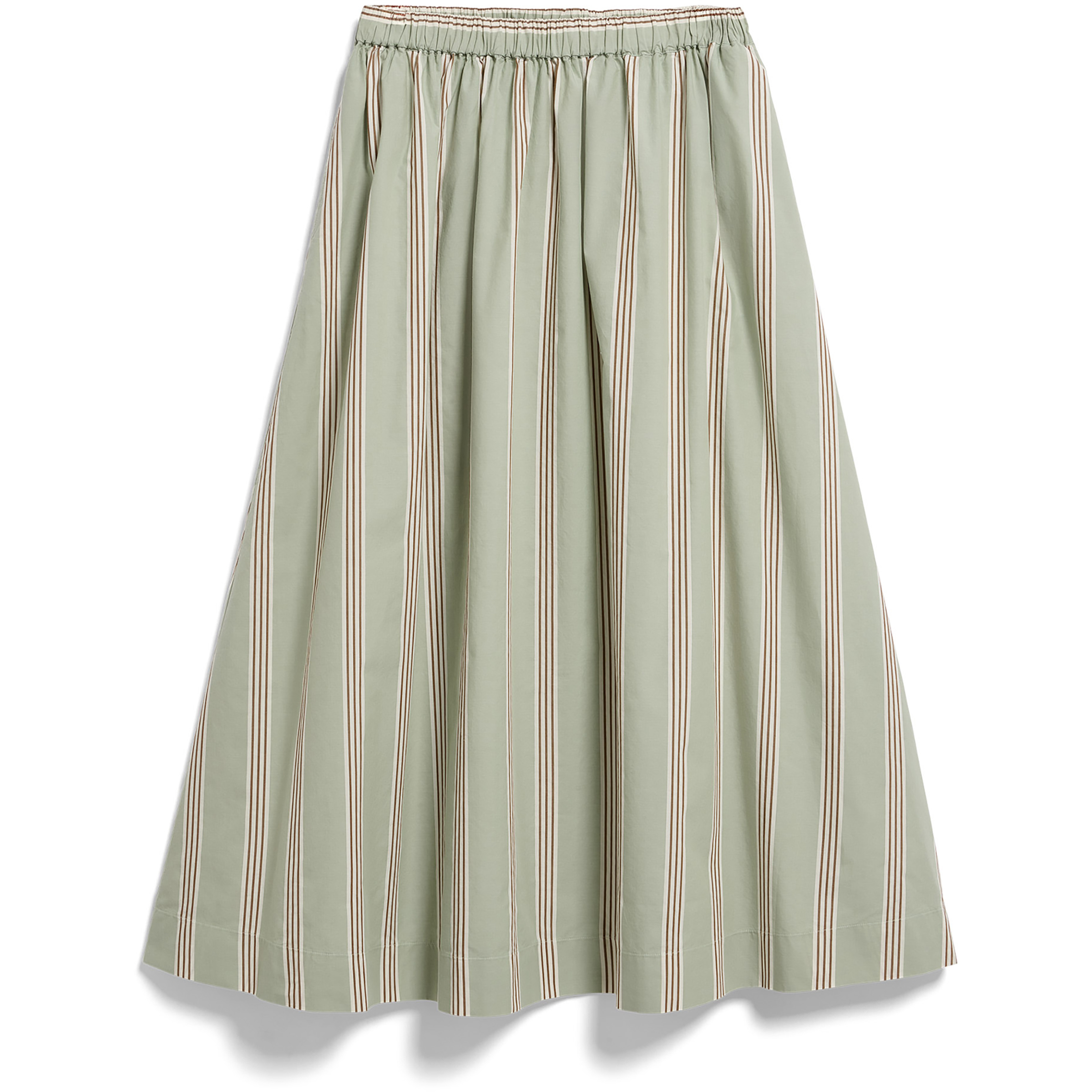 Armedangels Stripe A-Line Midi Rock Damen Röcke beige Größe L Lifestyle Hautfreundlich