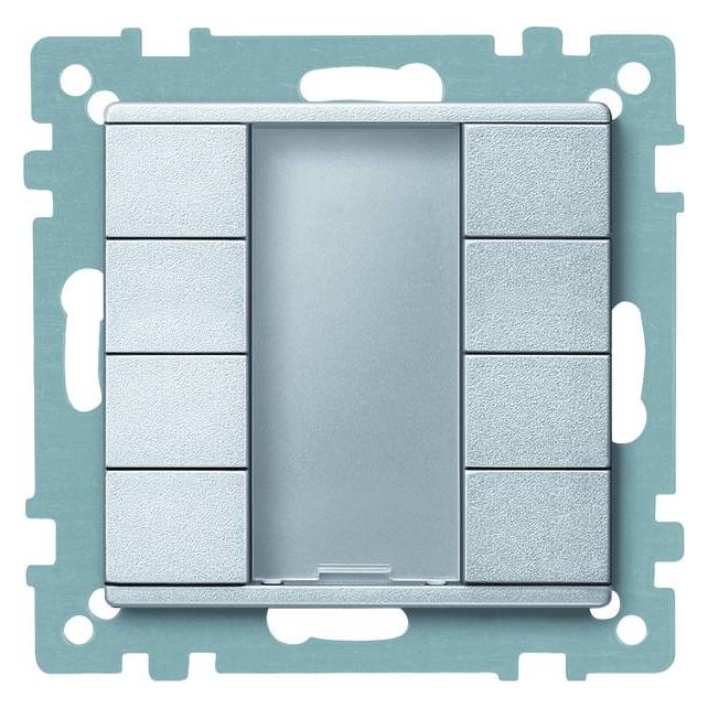 Merten Taster 4fach plus, aluminium, System M 627860 (627860)