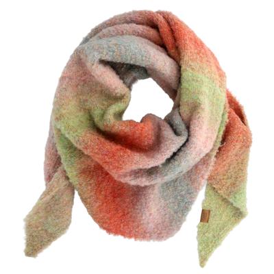 Dreieckstuch CAPO, Damen, bunt (apricot), Strick, Materialmix, Modetücher, mit Farbverlauf, Wollanteil