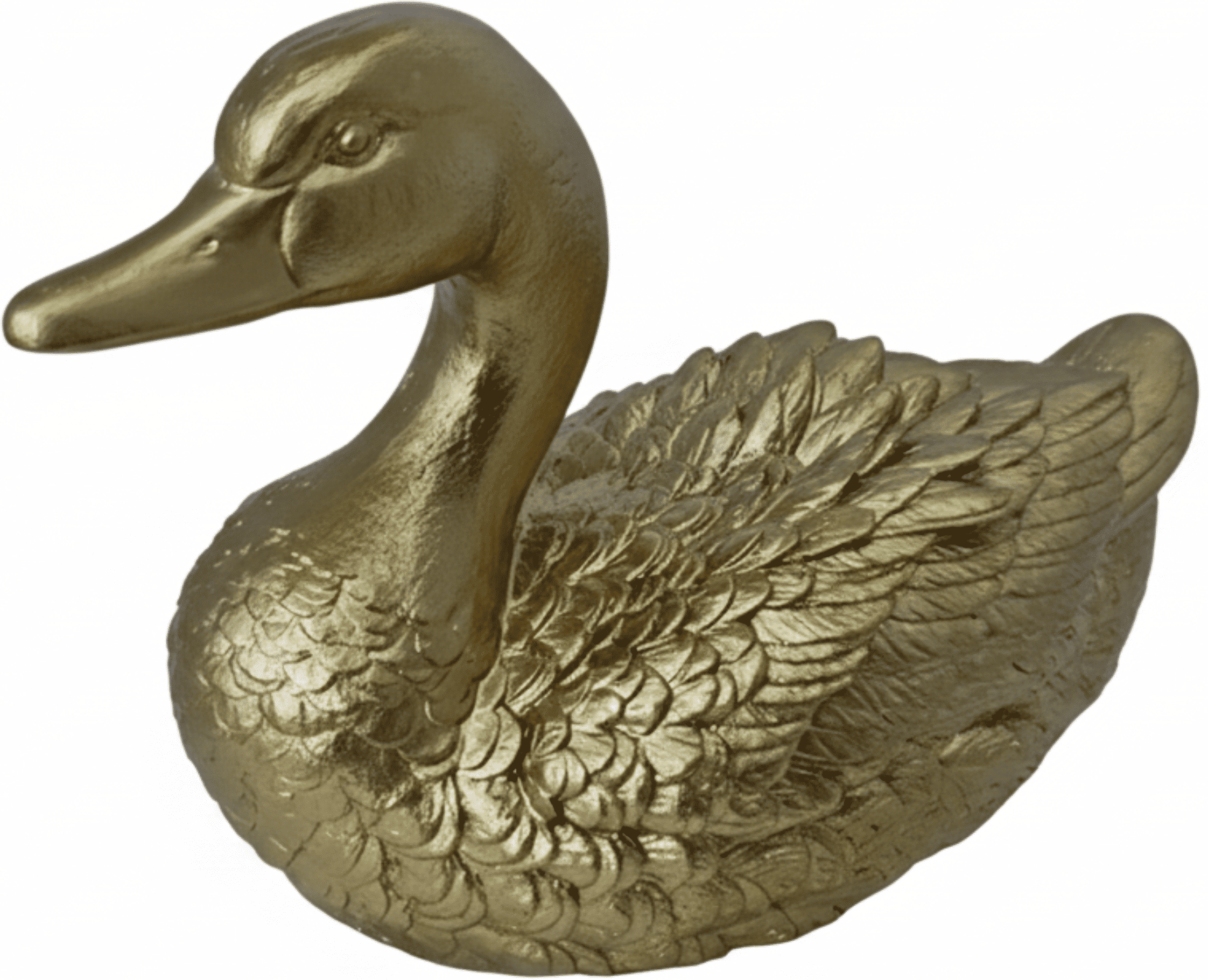 Decorative Gold Laying Duck Ornament