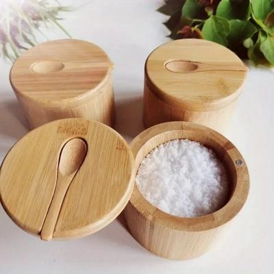 Uplift Treasures Bamboo Condiment Jar Set With Lid Multi Bowl Seasoning Storage Bamboo Condiment Jar Set With Lid Multi Bowl Seasoning Storage
