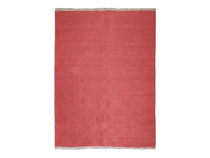 Tapis jute et coton avec franges terra cotta 120x170