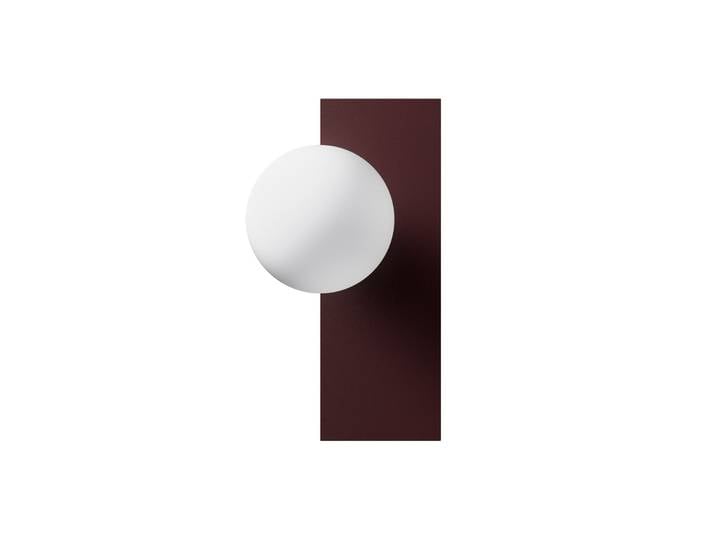 Applique murale Node Rectangle 02, rouge foncé, 37 cm - Swedish Ninja - Salon / séjour - Design - Métal - À ampoule unique