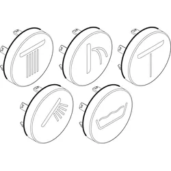 Hansgrohe Symbol-Set Taste Push Select, 98367000 98367000