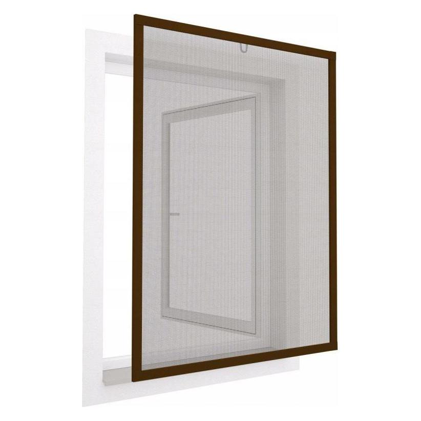 Easy Life Moskitonetz Aluminiumfenster 120 x 140 braun (61 x 140 cm) (GS250462)