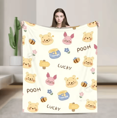 Inspire Curations Winnie The Pooh Soft Flannel Fleece Throw Blanket 8 102x127cm
