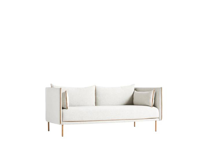 HAY Silhouette 2-Sitzer Sofa Coda 100 offwhite-geölte Eichenbeine