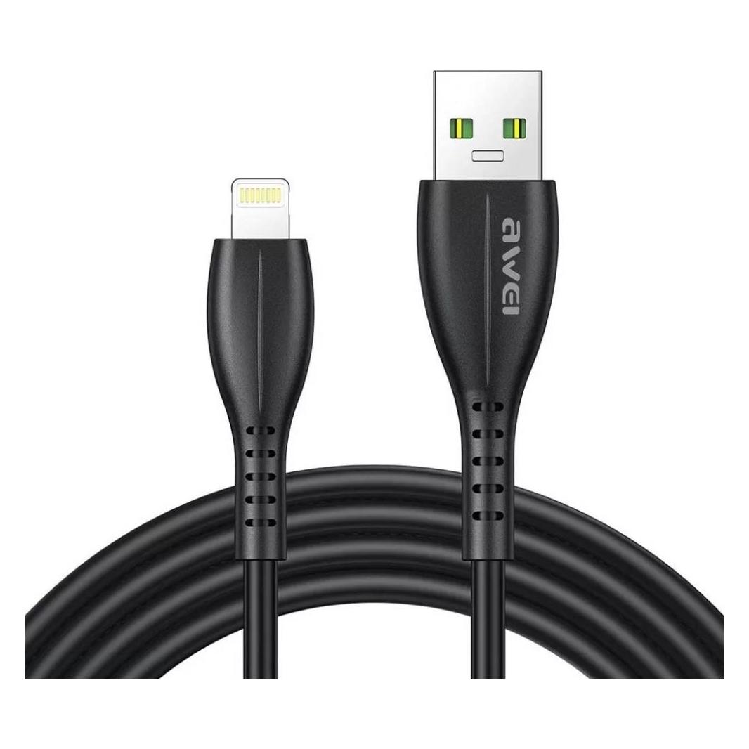 Awei kabel CL-115L USB na Lightning czarny/black (1 m, USB 3.2 Gen 1) (CL-115L)
