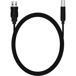 High-Speed Anschlusskabel 2.0 USB-A auf USB-B - Für Drucker, Scanner & externe Festplatten - Sichere Datenübertragung, 1.8m Länge, Plug-and-Play, Schwarz