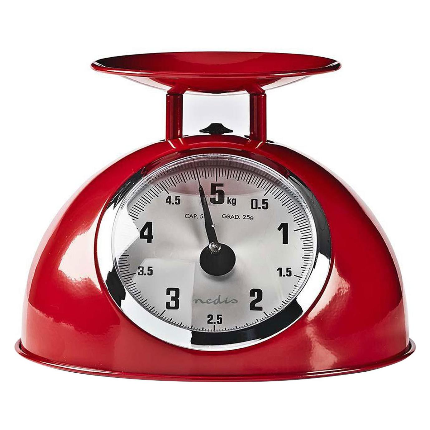 Nedis Küchenwaage Retro Ana Logo Metall Rot, KASC110RD (KASC110RD)