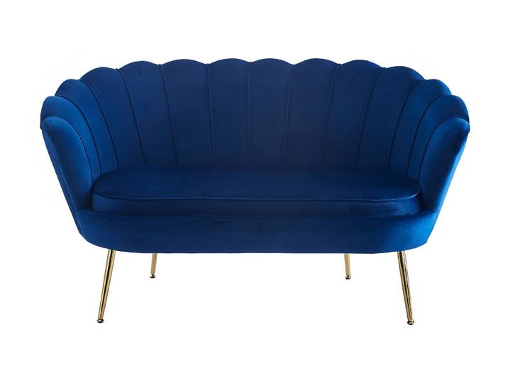Muschelsofa, Samt, Dunkelblau, 136×77×78 cm, Bequeme Relaxsitzfläche, Luxuriös