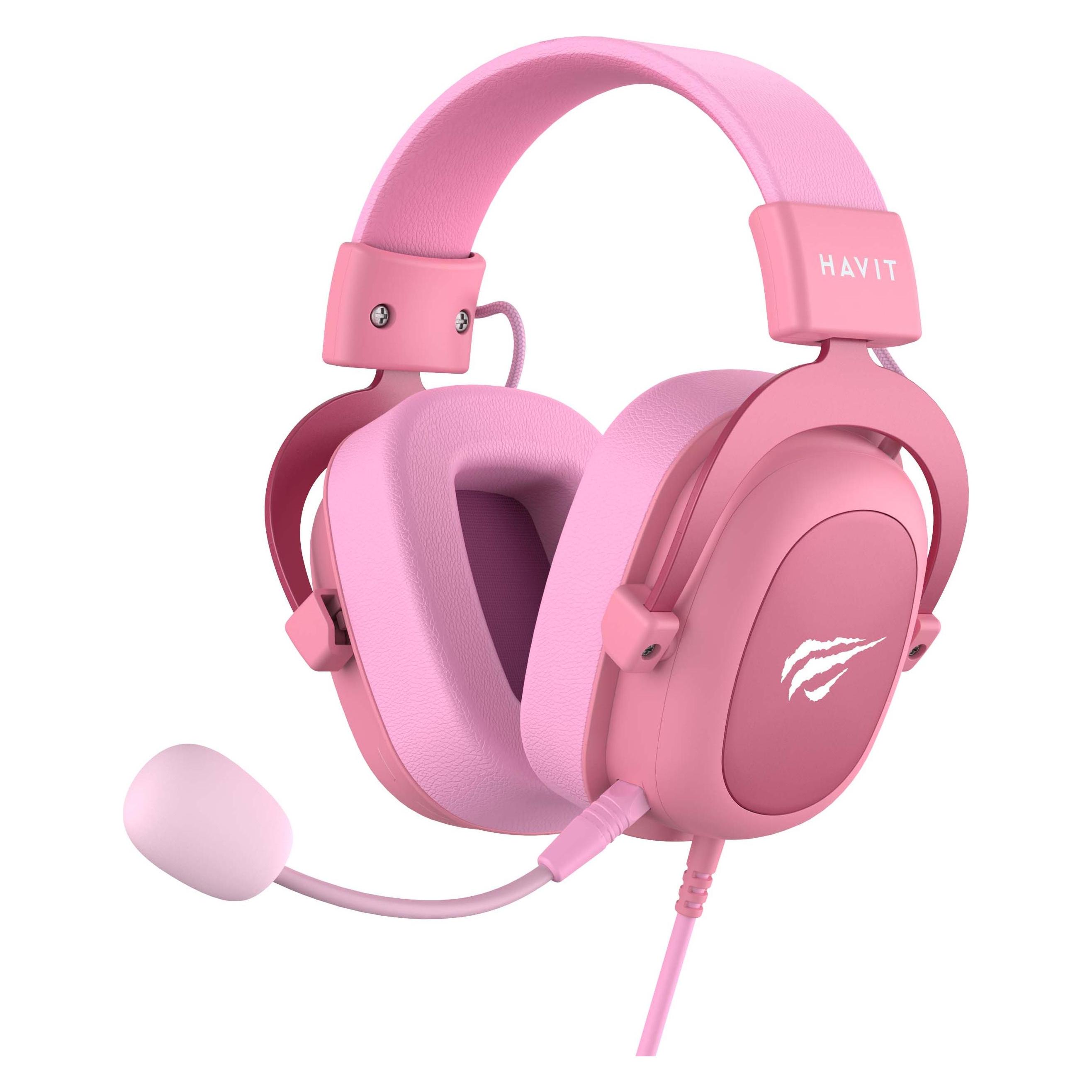 Havit H2002D gaming headphones (pink) (Kabelgebunden) (H2002d pink)