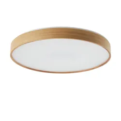 KHG LED-Deckenleuchte  1-flammig  Eichenholz  ́groß ́   , holzfarben , Maße (cm): H: 8  Ø: 60