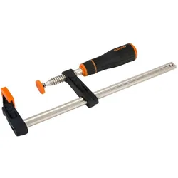Bahco, Schraubstock + Zwinge, Schraubzwinge mit gummiertem Griff, 200 x 100 mm (200 mm)
