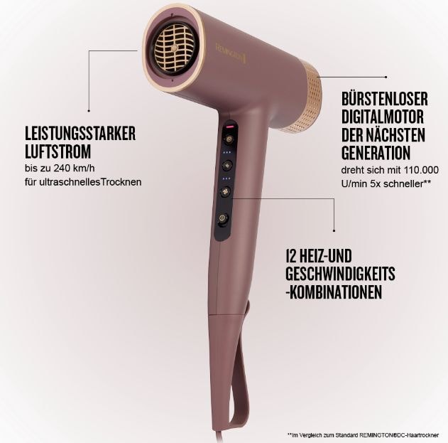 Remington EC8930 AirVive Haartrockner 1600 W (Pink) 45907560100