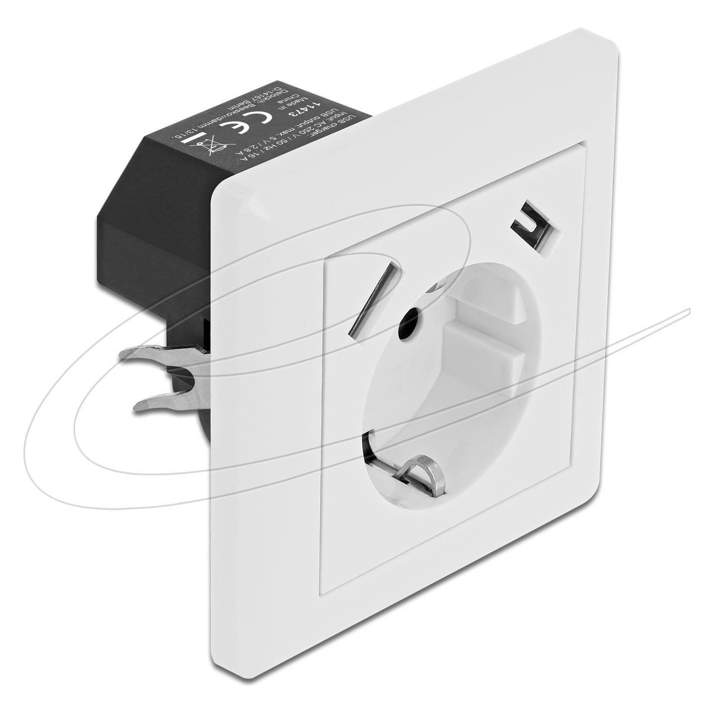 Delock 11473 Steckdose 2 x USB + CEE 7/3 (11473)