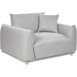 SESSEL Stoff Hellgrau Jubek