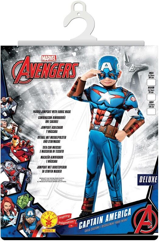 Déguisement luxe Captain America 3-4 ans - Rubies
