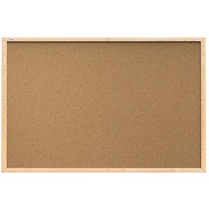 ALLboards Pinnwand TK1810D, braun, aus Kork, mit Holzrahmen, 180 x 100 cm