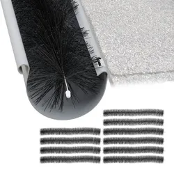 Relaxdays 10er Set Dachrinnenbürste 12 cm Schwarz