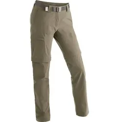 MAIER SPORTS Damen Hose Inara slim zip Da-Zip Off Hose el., Größe 42 in Braun Braun