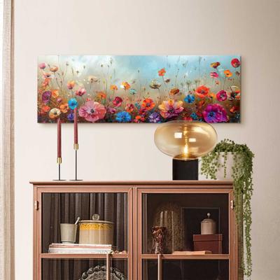 Deco-Panel REINDERS "Blumenfeld", bunt (farbe bild(er): mehrfarbig), B:90cm H:30cm T:2cm, MDF, Bilder, Hobbyraum - Mehrfarbig - MDF - Blumen und Pflanzen - 90x30 cm