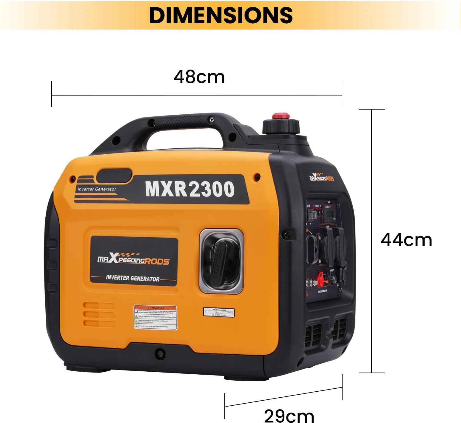 Tragbarer Benzingenerator - 2300W Stromerzeuger - Für empfindliche Geräte - Digitales Display - Laufzeit über 2 Stunden